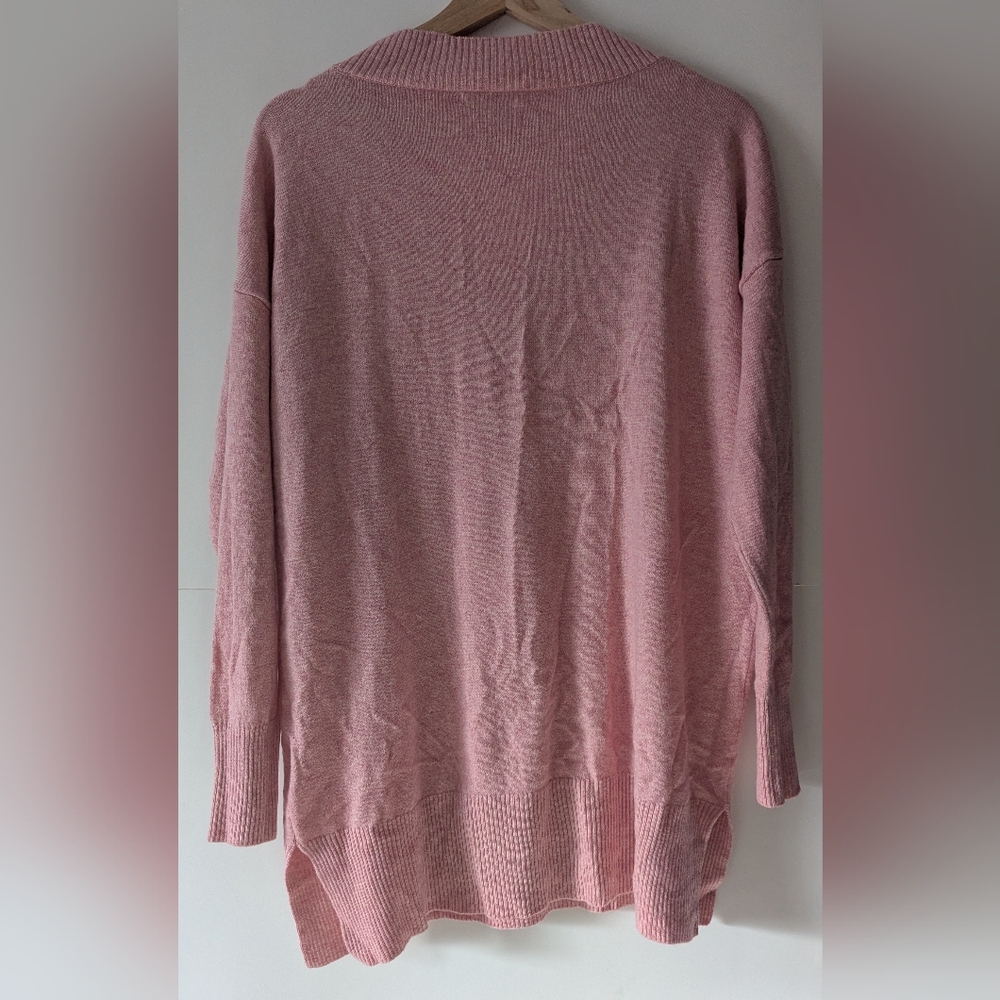 Woolovers Cashmere & Merino Wool Tunic Sweater Light Pink Large Large (US 12/14) - Picture 6 of 13